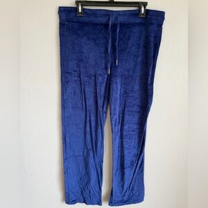 Juicy Couture Sleepwear OG Bling Indigo Velour Track Pant Womens L Y2K Bratz